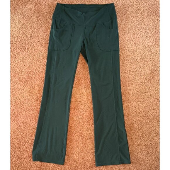 Like New Jofit Touring Low-Rise Flare Pants 32" L Green Stretch Pockets M - Picture 2 of 9